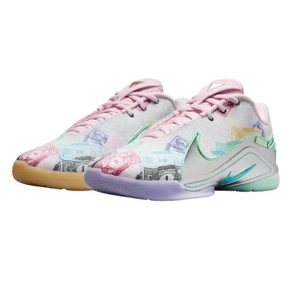 Nike Monopoly LeBron XXII 22 QS Currency Athletic Shoes Mens 10 White Pink NIB main image 12